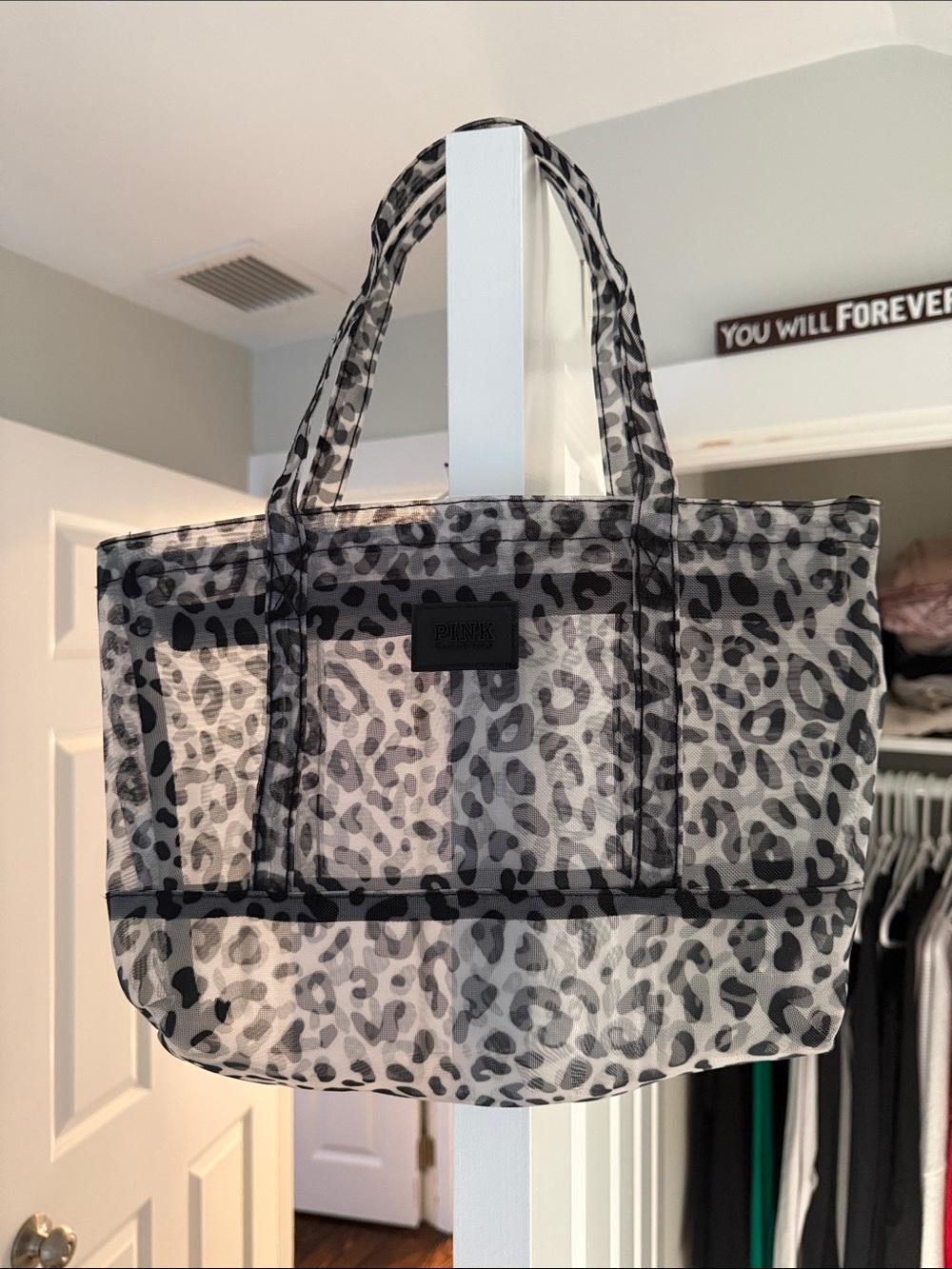 PINK leopard tote